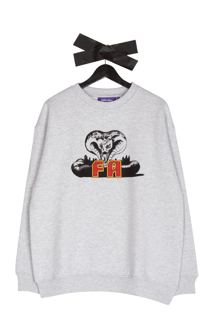 Fucking Awesome Snake Crewneck Heather Grey - BONKERS