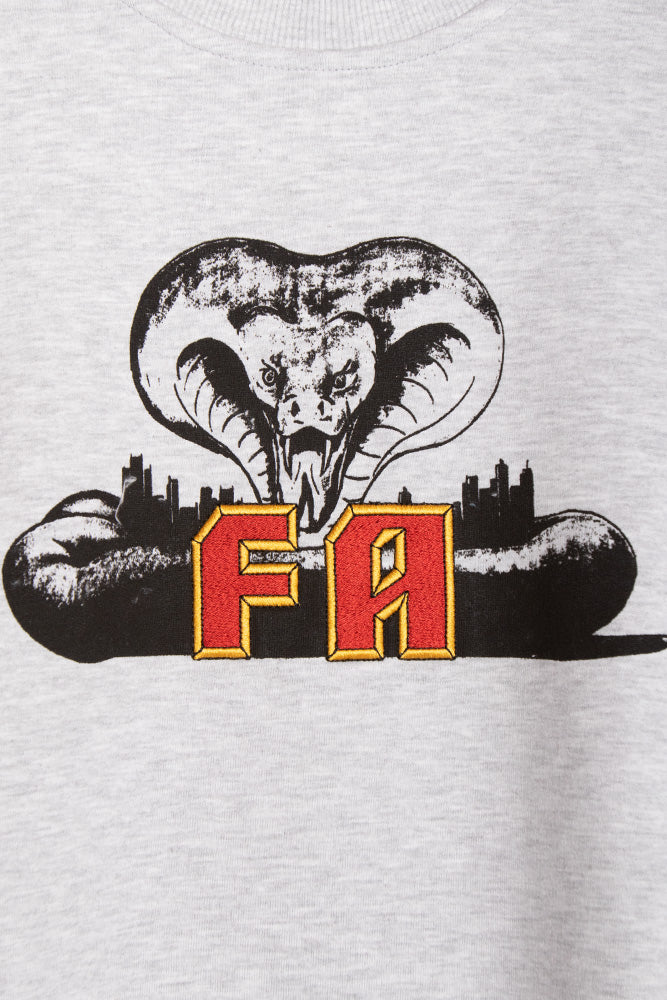 Fucking Awesome Snake Crewneck Heather Grey - BONKERS