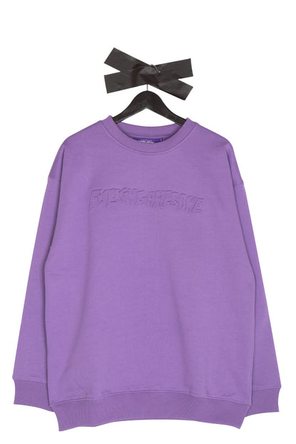 Fucking Awesome Stamp Embossed Crewneck Purple - BONKERS