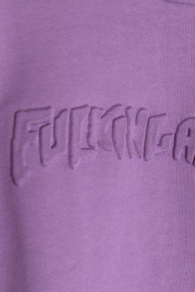 Fucking Awesome Stamp Embossed Crewneck Purple - BONKERS