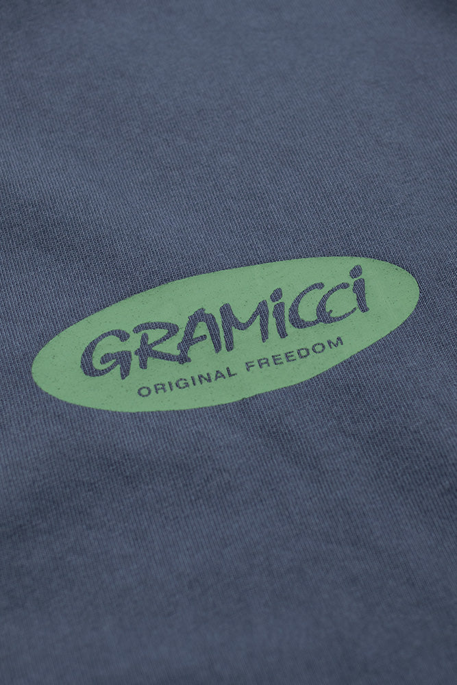 Gramicci Original Freedom Oval T-Shirt Navy Pgiment - BONKERS