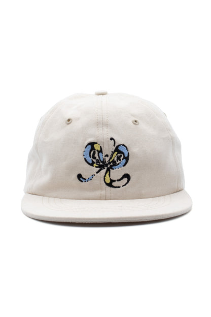 LQQK Studio Butterfly 6 Panel Cap Natural - BONKERS