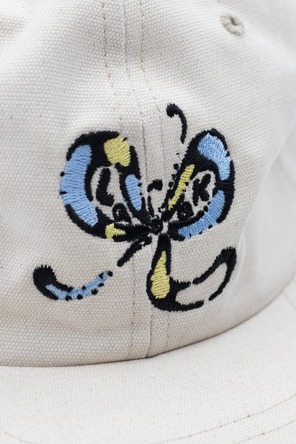 LQQK Studio Butterfly 6 Panel Cap Natural - BONKERS