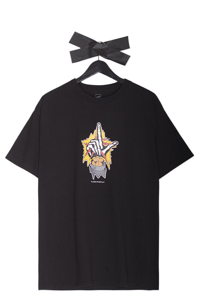 LQQK Studio Electric Hand T-Shirt Black - BONKERS