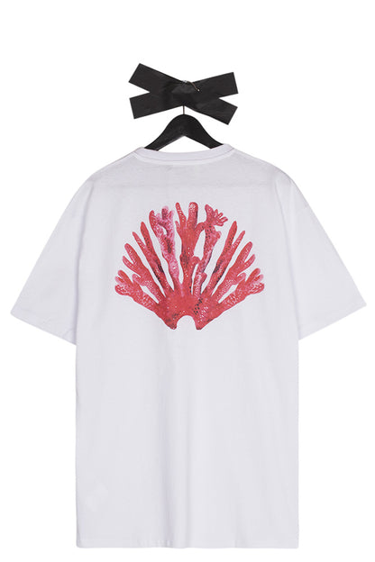New Amsterdam Coral T-Shirt White - BONKERS