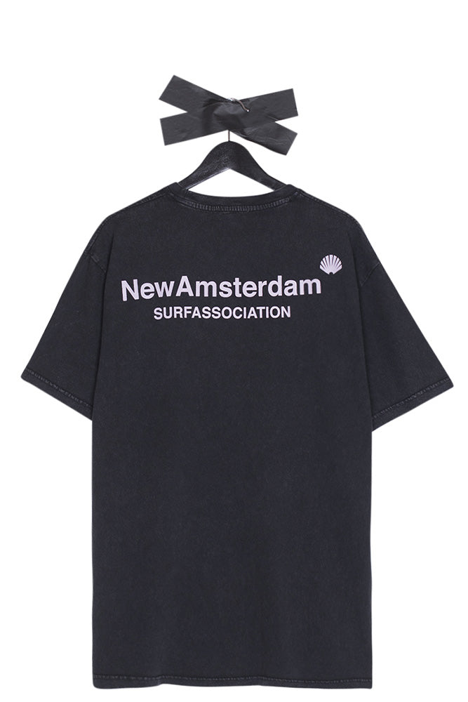 New Amsterdam Logo T-Shirt Black / Lilac - BONKERS
