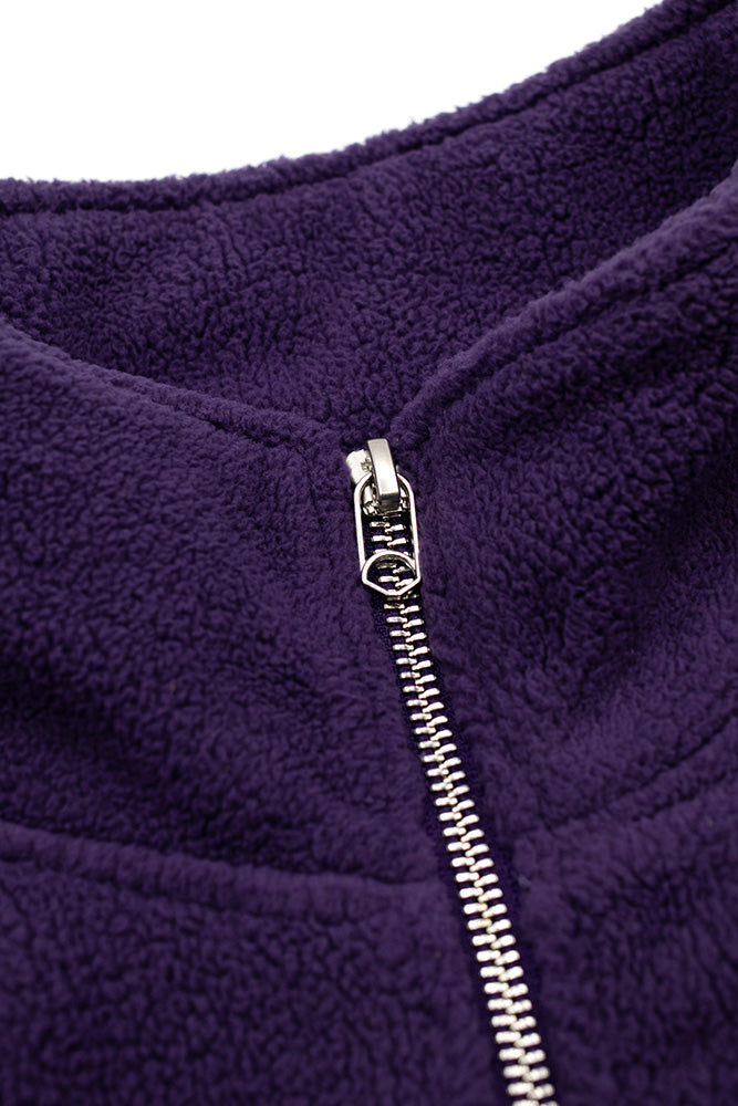 New Amsterdam Oyster Fleece Half-Zip Purple - BONKERS