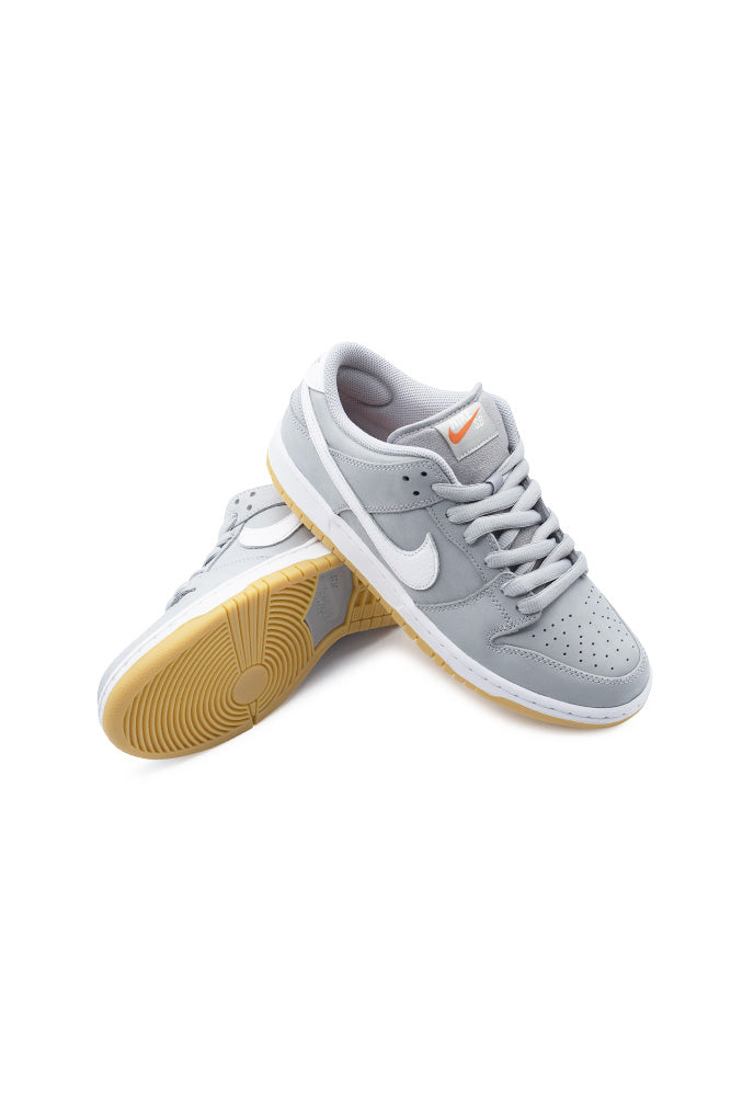 Nike SB Dunk Low Pro ISO Shoe (Orange Label) Wolf Grey / White / Wolf Grey - BONKERS