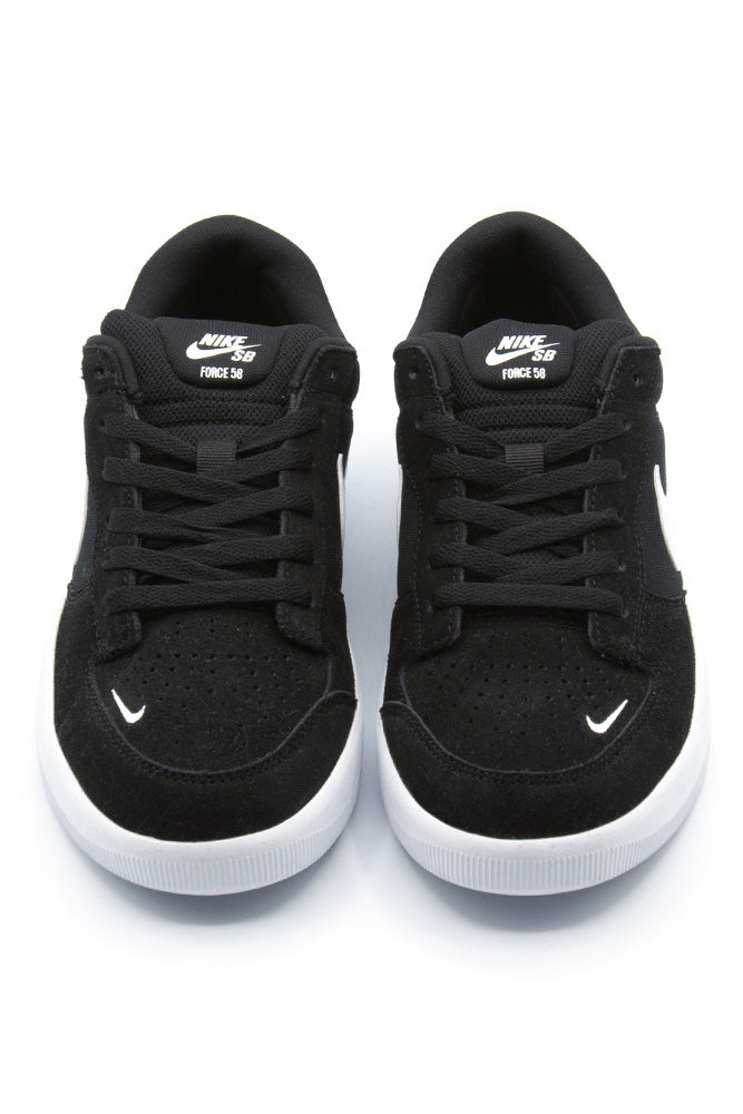 Nike SB Force 58 Shoe Black / White / Black - BONKERS