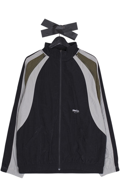 Perks And Mini Tracktion Zip Thru Track Jacket Black - BONKERS