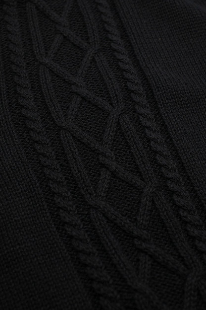 Pleasures Charlie Mock Neck Knit T-Shirt Black - BONKERS