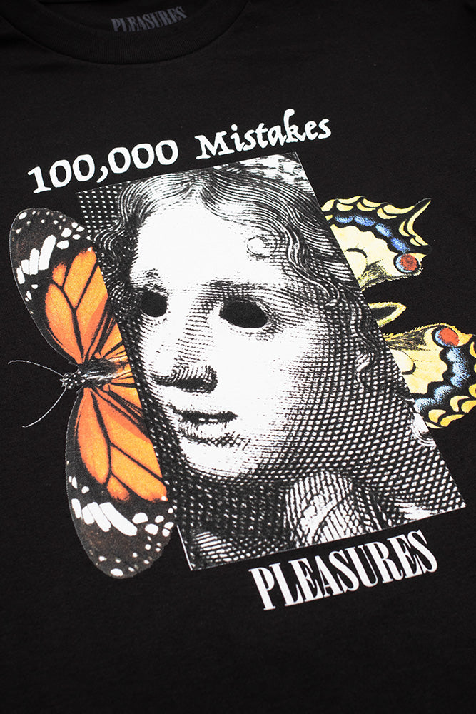 Pleasures Mistakes T-Shirt Black - BONKERS