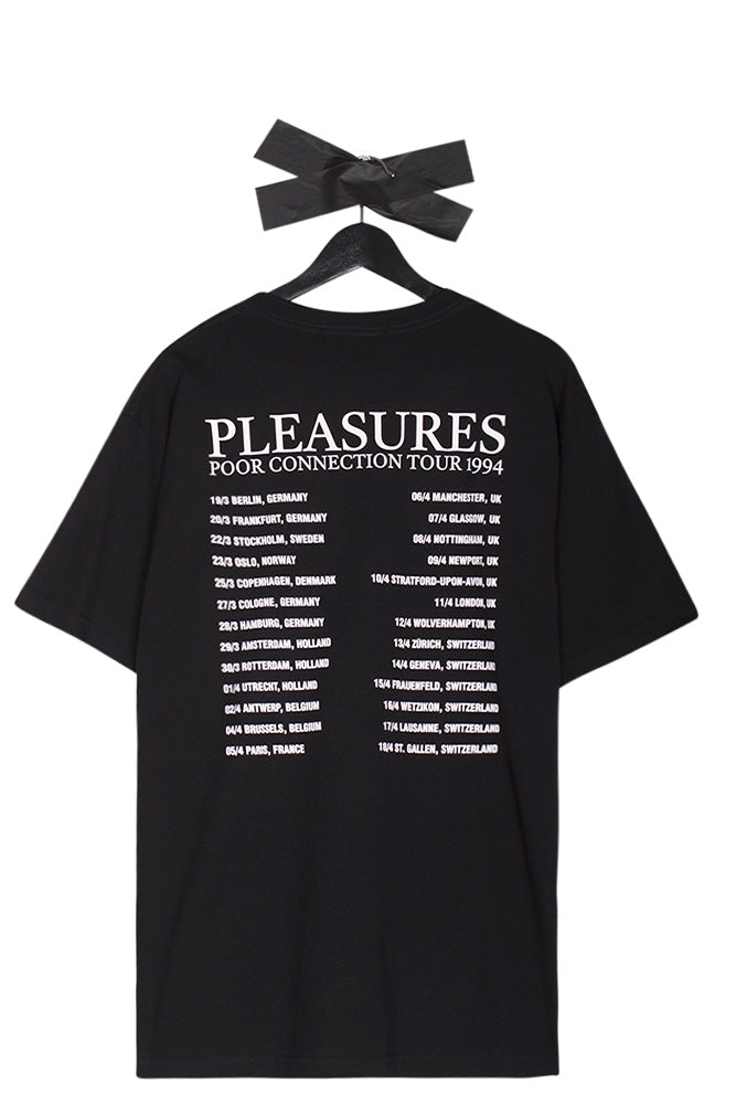 Pleasures Poor Connection T-Shirt Black - BONKERS