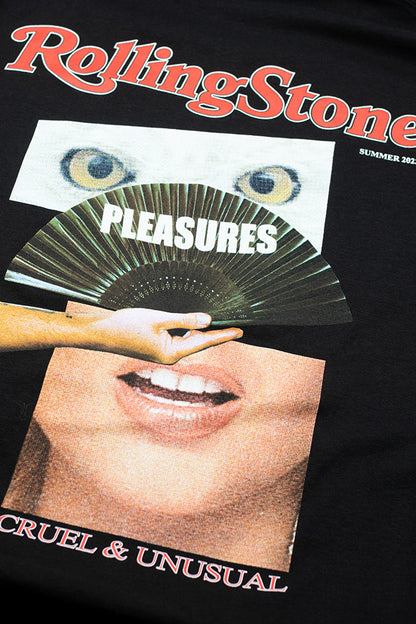 Pleasures X Rolling Stone Magazine Rolling Stone T-Shirt Black - BONKERS