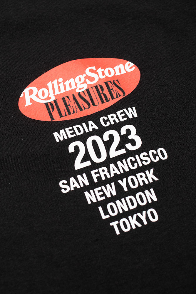 Pleasures X Rolling Stone Magazine Rolling Stone T-Shirt Black - BONKERS