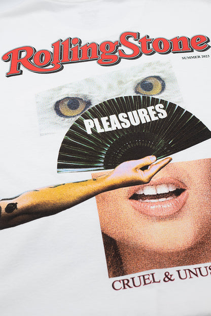 Pleasures X Rolling Stone Magazine Rolling Stone T-Shirt White - BONKERS