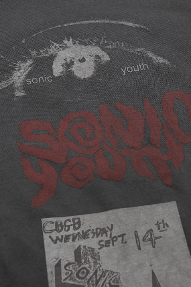 Pleasures X Sonic Youth Test Print T-Shirt Grey - BONKERS