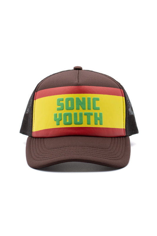 Pleasures X Sonic Youth Trucker Cap Brown - BONKERS
