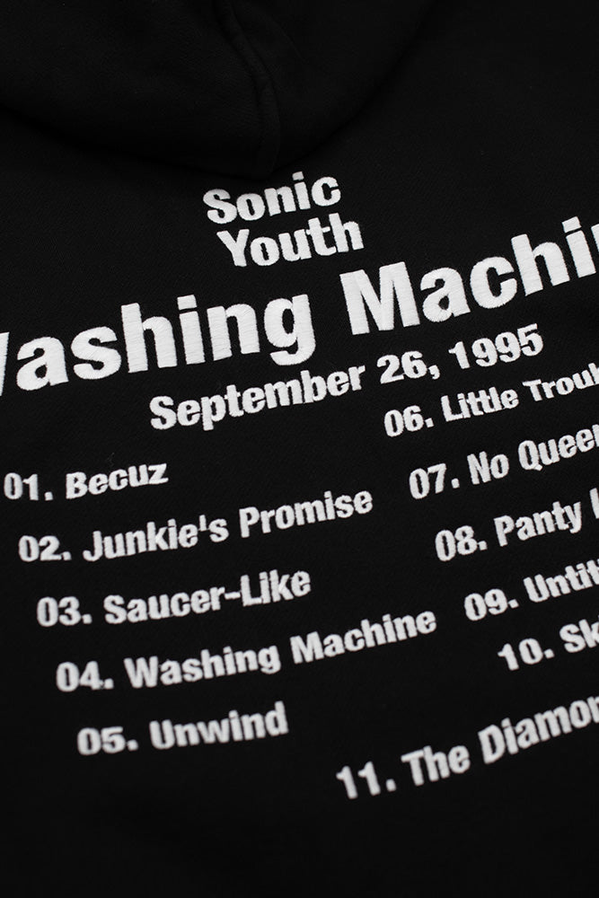 Pleasures X Sonic Youth Washing Machine Hoodie Black - BONKERS