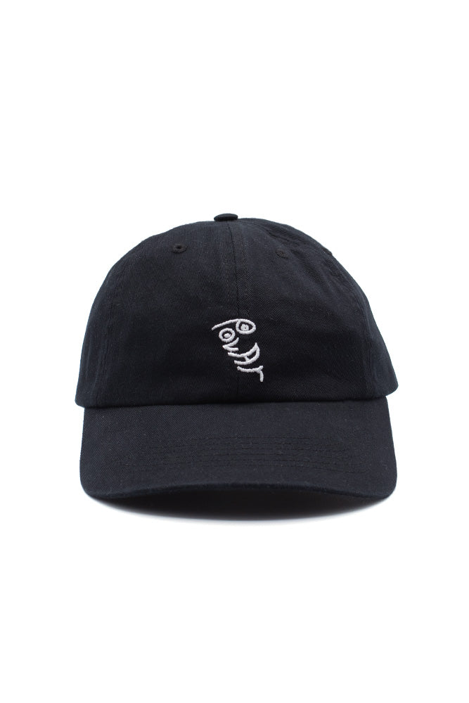 Polar Skate Co. Face Logo 6 Panel Cap Black - BONKERS