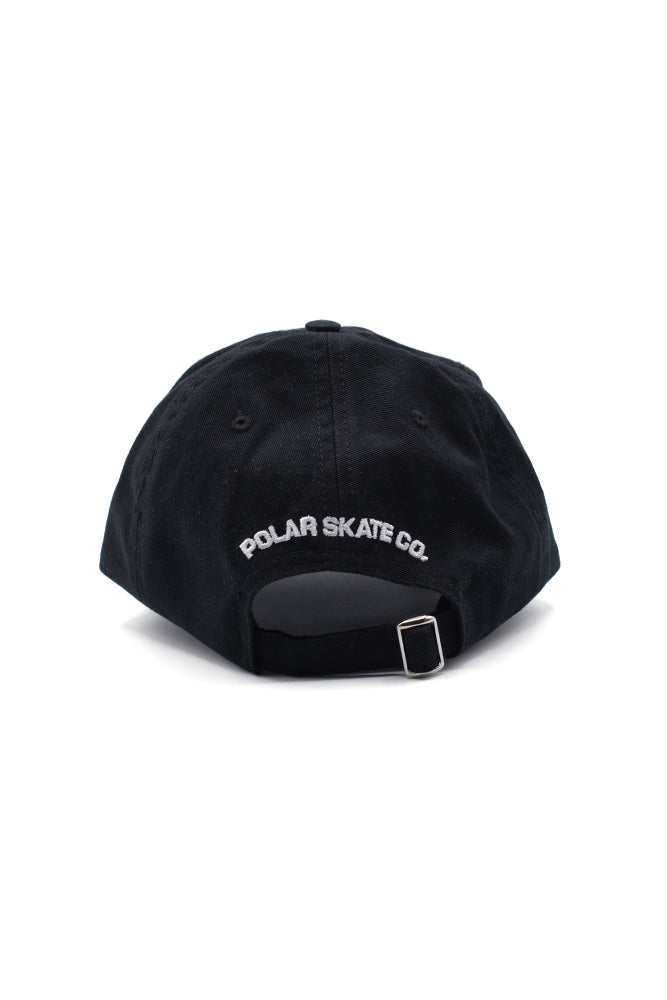 Polar Skate Co. Face Logo 6 Panel Cap Black - BONKERS