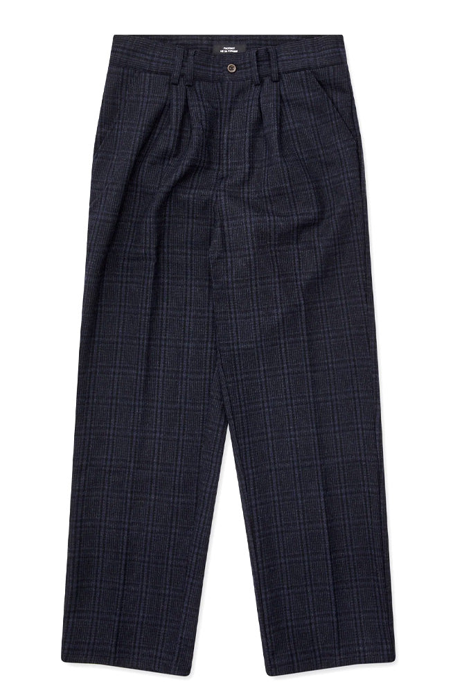 Rassvet (PACCBET) Checked Pleated Woven Pants Navy - BONKERS