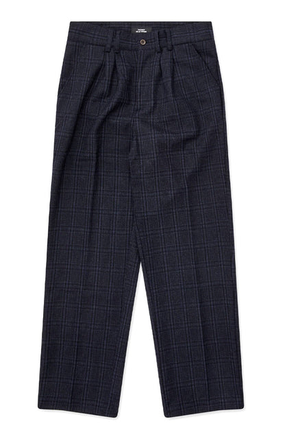 Rassvet (PACCBET) Checked Pleated Woven Pants Navy - BONKERS