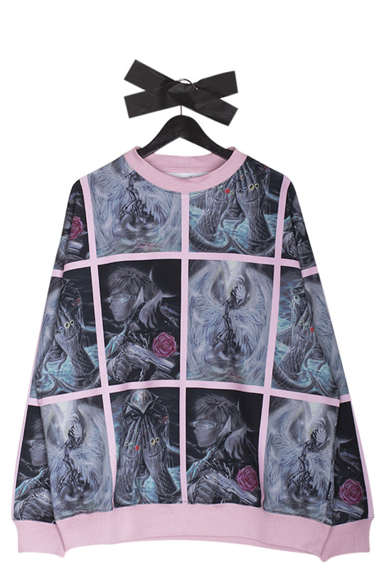 Rassvet (PACCBET) X Dian Liang All Over Print Sweatshirt Pink - BONKERS