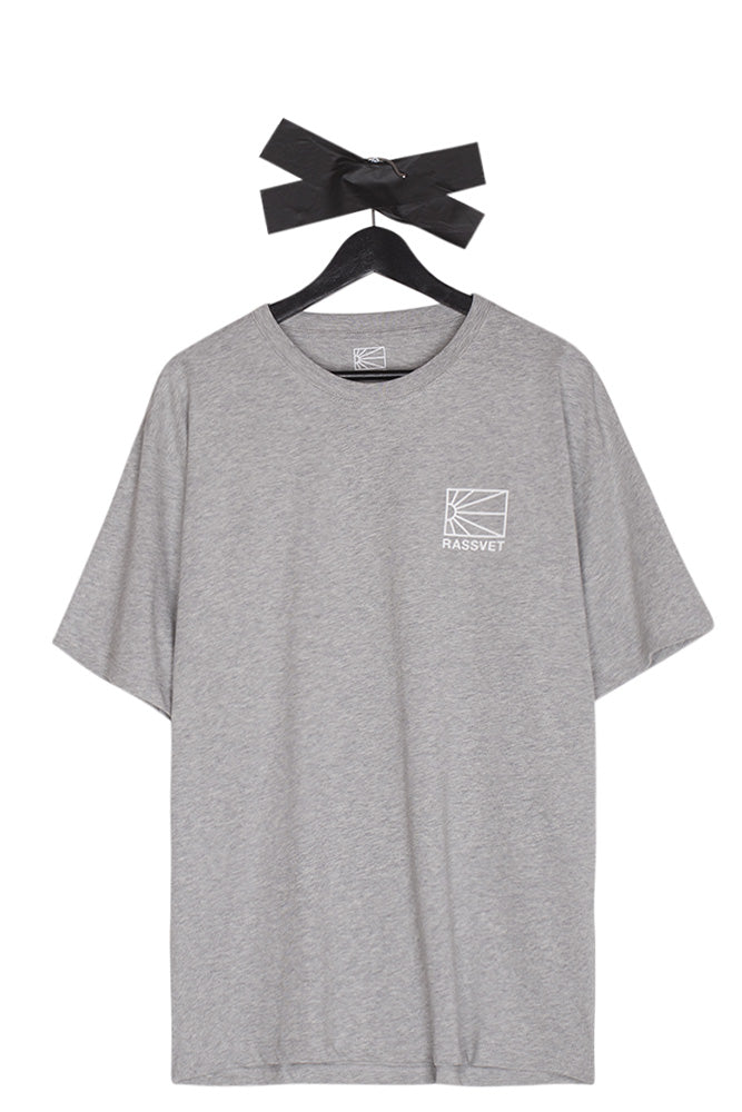 Rassvet (PACCBET) Small Logo T-Shirt Knit Grey Melange - BONKERS