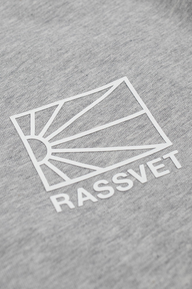 Rassvet (PACCBET) Small Logo T-Shirt Knit Grey Melange - BONKERS