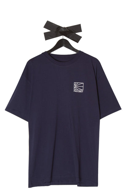 Rassvet (PACCBET) Small Logo T-Shirt Navy - BONKERS