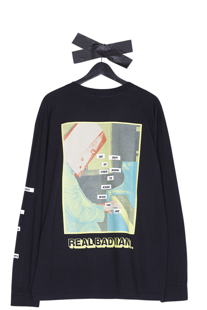 Real Bad Man Piano Man Longsleeve Black - BONKERS