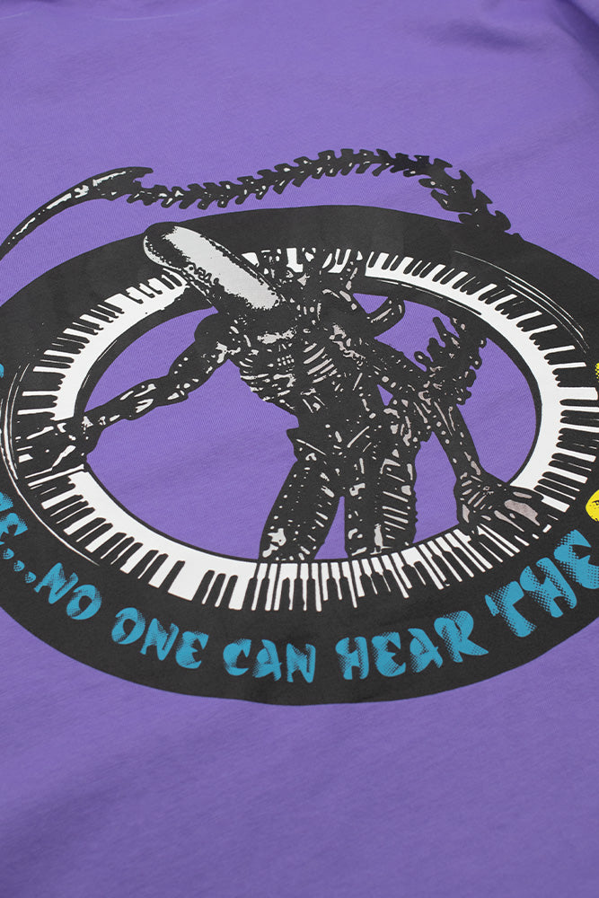 Real Bad Man Space Bass T-Shirt Dusty Purple - BONKERS
