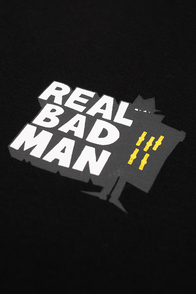 Real Bad Man Who Goes There T-Shirt Black - BONKERS