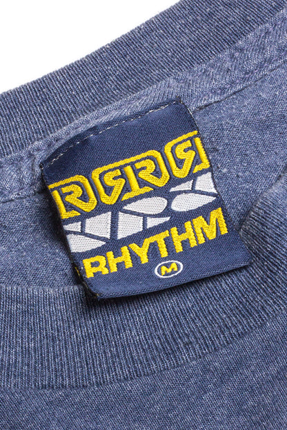 Rhythm Logo T-Shirt Heather Blue (Late 90s) - BONKERS