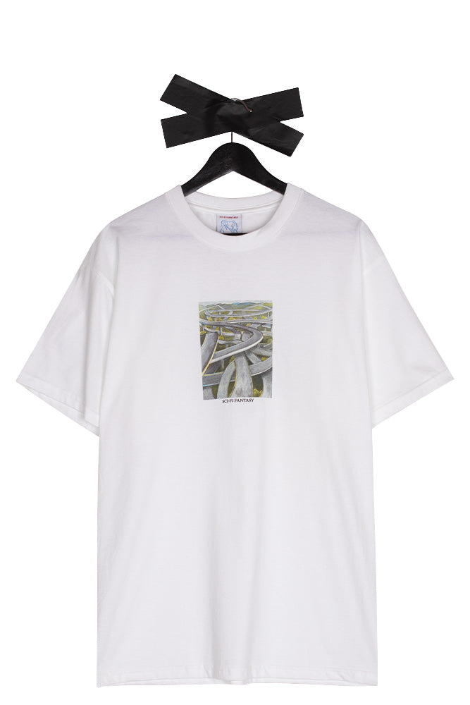 Sci-Fi Fantasy Freeway T-Shirt White - BONKERS