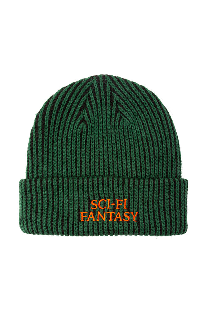 Sci-Fi Fantasy Logo Beanie Green / Black - BONKERS