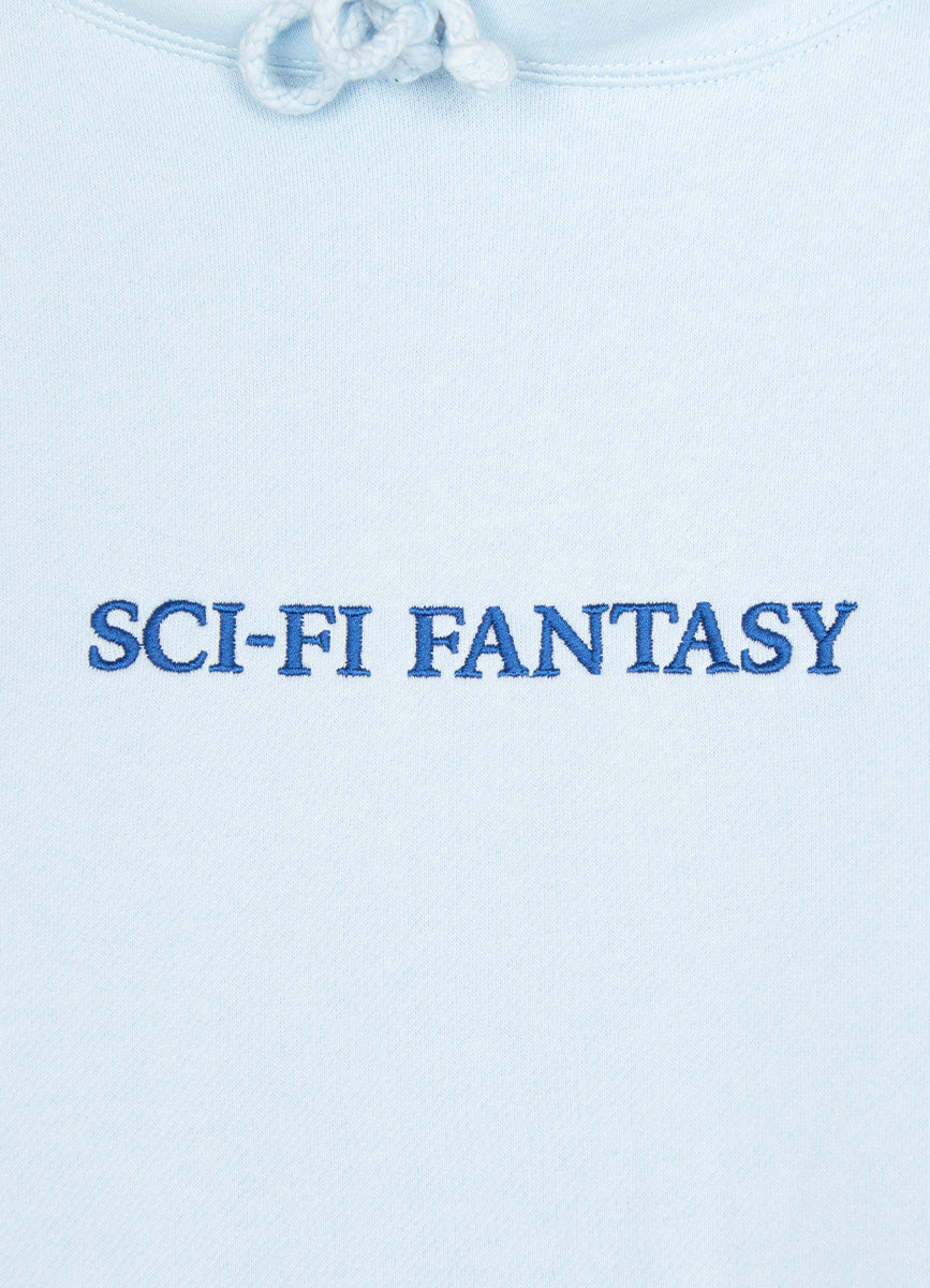 Sci-Fi Fantasy Logo Hoodie Blue Aqua - BONKERS