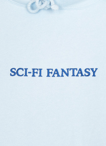 Sci-Fi Fantasy Logo Hoodie Blue Aqua - BONKERS