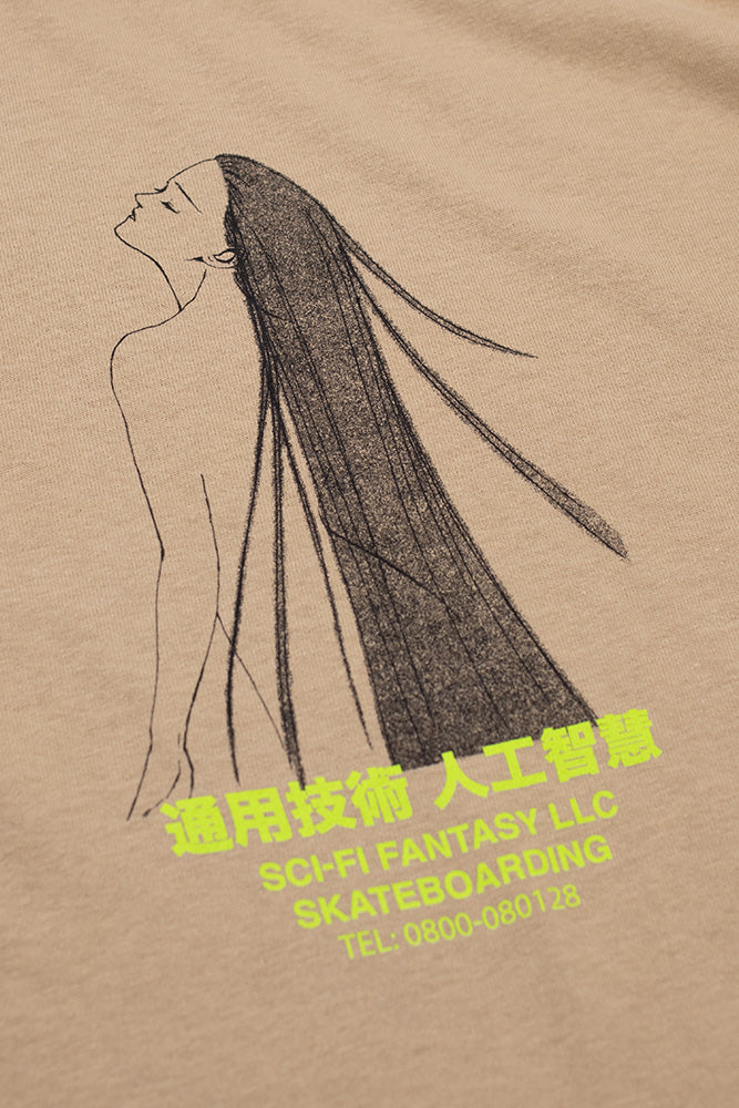 Sci-Fi Fantasy Spiritual Darkness T-Shirt Tan - BONKERS