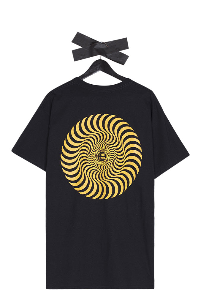 Spitfire Classic Swirl T-Shirt Black - BONKERS