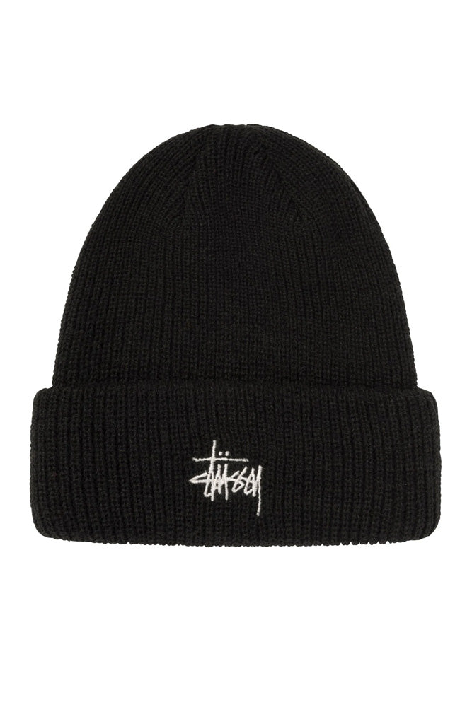 Stussy Basic Cuff Beanie Black - BONKERS