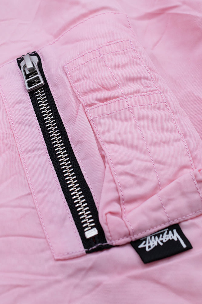 Stussy Dyed Nylon Bomber Jacket Pink - BONKERS