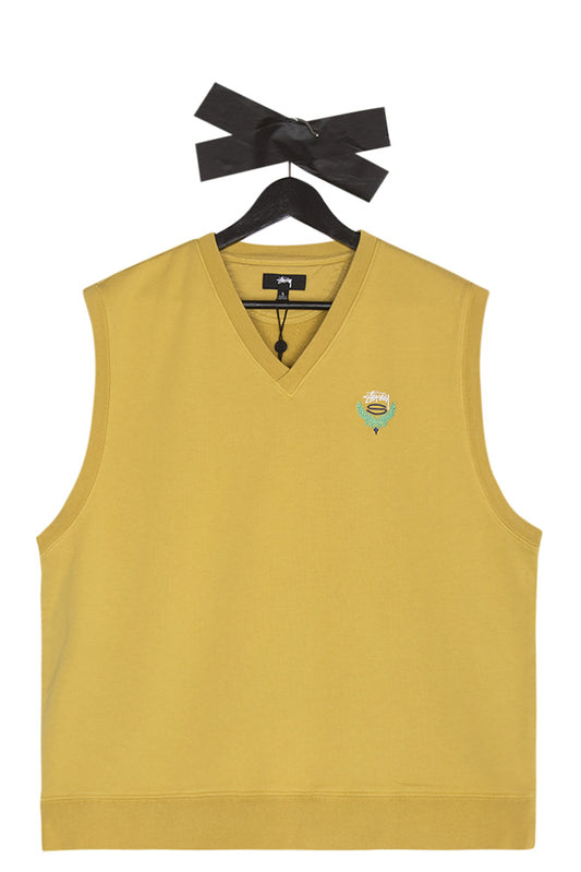 Stussy Fleece Vest Yellow - BONKERS