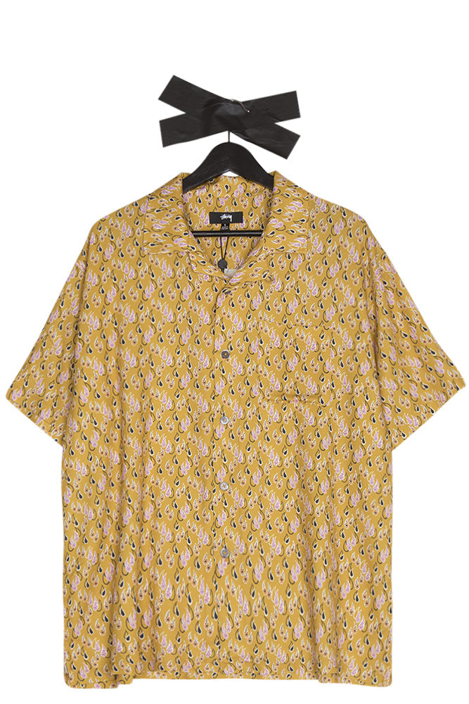 Stussy Paisely Tears Shirt Mustard - BONKERS