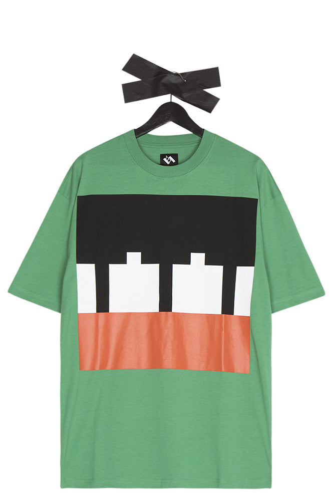 The Trilogy Tapes Block T-Shirt Green - BONKERS