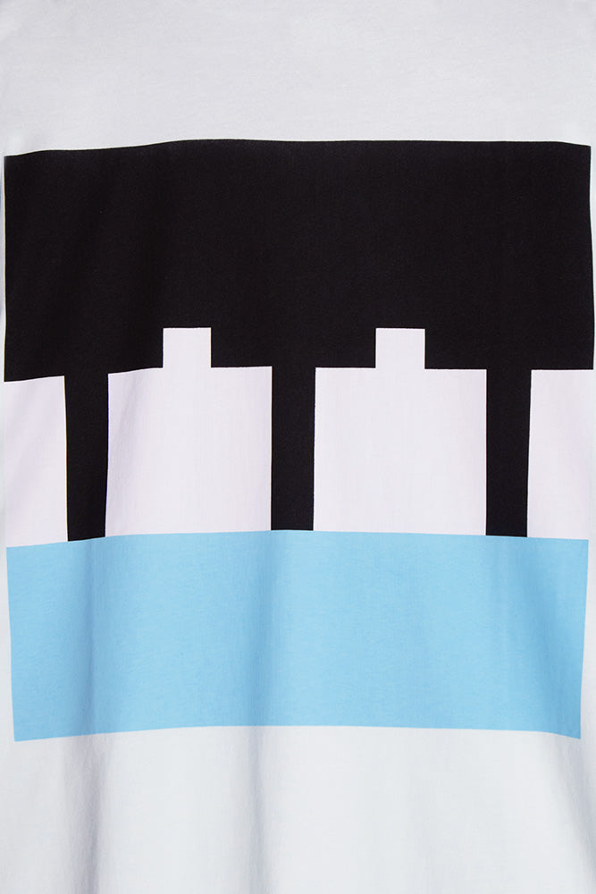 The Trilogy Tapes Block T-Shirt Light Blue - BONKERS