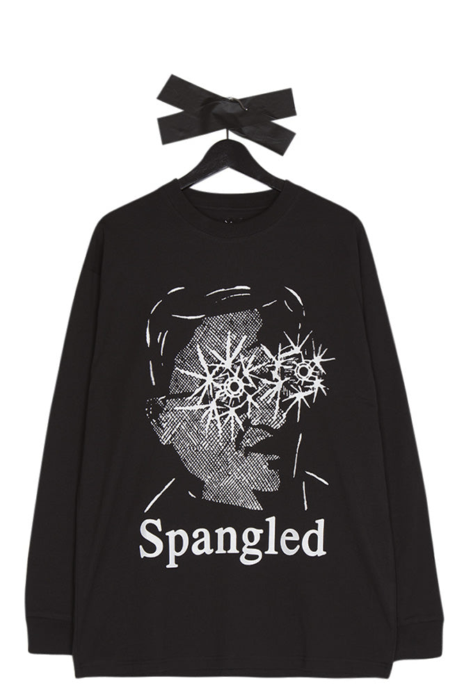 The Trilogy Tapes Spangled Longsleeve T-Shirt Black - BONKERS