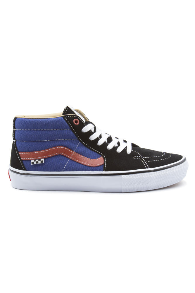 Vans Grosso Mid (Skate) Shoe (University) Red / Blue - BONKERS