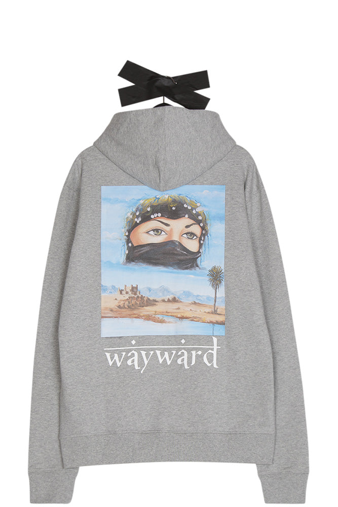 Wayward London Eyes Hoodie Grey Marl - BONKERS